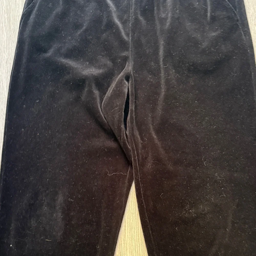 St. John Black Velvet Pants